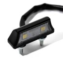 Mini LED Kennzeichenbeleuchtung Alu Schwarz Motorrad Harley Custom ECE universal