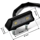 Mini LED license plate light aluminum black motorcycle Custom ECE universal