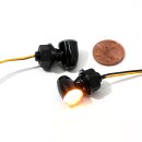 Micro-Blinker Set schwarz Mini Bullet LED getönt ECE Chopper Bobber Custom