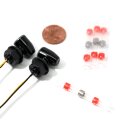 Micro-Blinker Set schwarz Mini Bullet LED getönt ECE Chopper Bobber Custom