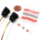 3in1 Micro LED Blinker Rücklicht Bremslicht Set schwarz 12V getönt ECE universal