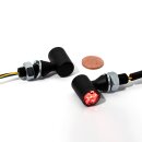 3in1 LED Mini Blinker schwarz Rücklicht Bremslicht Set 12V getönt ECE universal