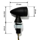 Mini-Blinker Set schwarz Micro LED getönt Bullet ECE Custom universal