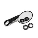 Lenkerendenspiegel Motorrad Spiegel dünn E-geprüft Alu Set Schwarz 7/8 1 Zoll