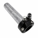 Gasgriff Klemme mit Drehhülse 1 Gaszug Schwarz für 1" Lenker Harley-Davidson 1973-