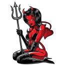 Pin Up Teufel Girl Aufkleber Set – Devil Sticker 3-teilig – 16 x 11 cm