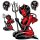 Pin Up Teufel Girl Aufkleber Set – Devil Sticker 3-teilig – 16 x 11 cm