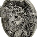 Emblema adesivo 3D con testa di Gesù e croce 9,5 x 13,3 x 2,54 cm – Jesus Head Cross 3D Emblem