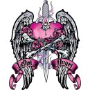 Autocollant mini-couteau ange 6,3 x 8,5 cm – Angel Dagger Mini Decal