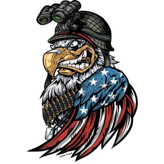 Autocollant Aigle de larmée 8,9 x 5,1 cm – Eagle Sticker USA