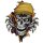 Adesivo mini teschio strappato 9 x 5 cm – Low Rider Rip Skull Decal