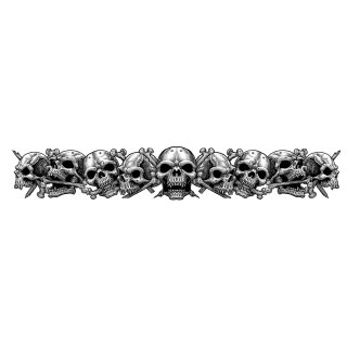Skull Chain Decal XL 89 x 14 cm – String of Skulls Decal