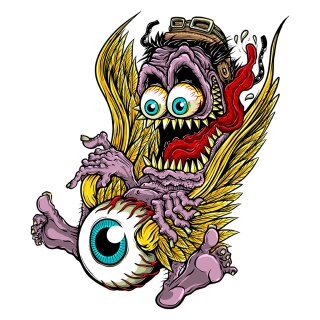 Monster Flying Eyeball Mini Decal 3.3 x 2.5 inches – Monster Flying Eyeball Mini Decal
