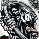 Chrome decal Grim Reaper 14 x 15.2 cm – Reapers...