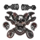 Chrome decal set skull workshop 14 x 15 cm – Build Modify Skull Chrome Decal