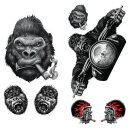 Gorilla Biker sticker set 2x 28 x 15 cm – 7-piece...