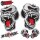 Chrome sticker set Gorilla 2x 28 x 15 cm – 10-piece Beast Mode Series Chrome Sticker Pack