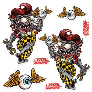 Monster Eye Sticker Set 2x 28 x 15 cm – 7-piece Big Bore Sticker Bomb Pack