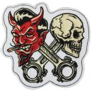 Aufnäher Raising Hell Skull n Devil 13 x 13 cm...