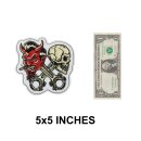 Parche Raising Hell Skull n Devil 13 x 13 cm –...