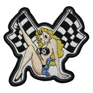 Écusson Lady Luck Vintage 13 x 13 cm – Patch pour veste et gilet de moto