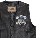 Écusson Crossbones Vintage Biker 13 x 13 cm – Patch pour veste et gilet de moto