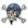 Écusson Crossbones Vintage Biker 13 x 13 cm – Patch pour veste et gilet de moto