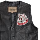 Aufnäher Polka Dot Ribbon Totenkopf 13 x 13 cm – Patch für Motorrad Jacke & Weste