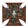 Aufkleber Hirschschädel Jäger Kreuz 8 x 4 cm – Deer Skull Hunter Cross Sticker