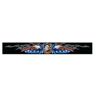 Aufkleber Amerikanische Flagge Adler XXL 152 x 13 cm – American Flag Eagle Windshield Visor Sticker