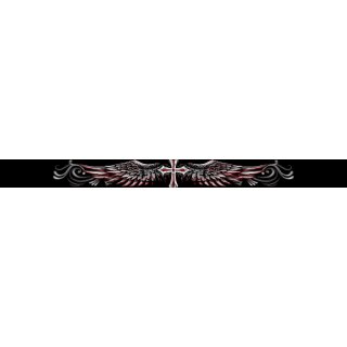 Autocollant ailes avec croix XXL 152 x 13 cm – Wings with Cross Windshield Sticker