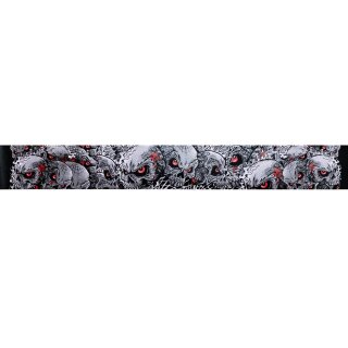 Aufkleber Totenköpfe XXL 152 x 13 cm – Skull Pile Windshield Sticker