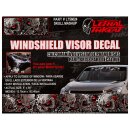Aufkleber Totenköpfe XXL 152 x 13 cm – Skull Pile Windshield Sticker