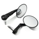 Lenkerendenspiegel SET Motorrad dünn E-geprüft Alu Set Schwarz 7/8 1 Zoll Spiegel
