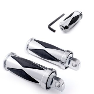 Fußrasten & Schalthebelpedal Set chrom Diamond f. Harley