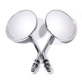 Round classic small mirror 3" Chrom for Harley Davidson Chopper Old School