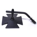 Spiegel B-Ware Malteser Eisernes Kreuz Iron Cross Schwarz Black für HD Harley Chopper