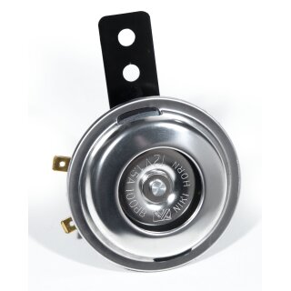Mini-Hupe Chrom B-Ware Universal Motorrad 12V Horn Auto TÜV E-Zulassung Wassergeschützt