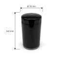 Ölfilter schwarz extra lang für Harley Dyna 91–98 & Sportster 84–03
