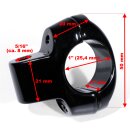 Spiegelhalterung Lenkerbefestigung Klemme B-Ware Schwarz f 1" Harley Suzuki Custom 25mm